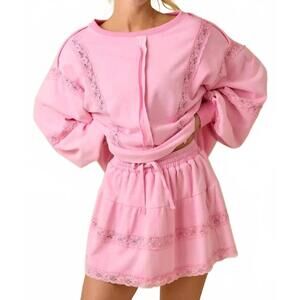 NEW MAIN STRIP cotton candy lounge set in pink